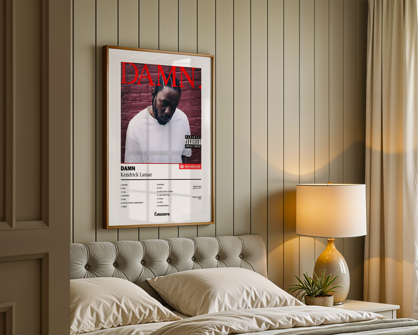 DAMN. Poster - Kendrick Lamar Album Cover Art Print