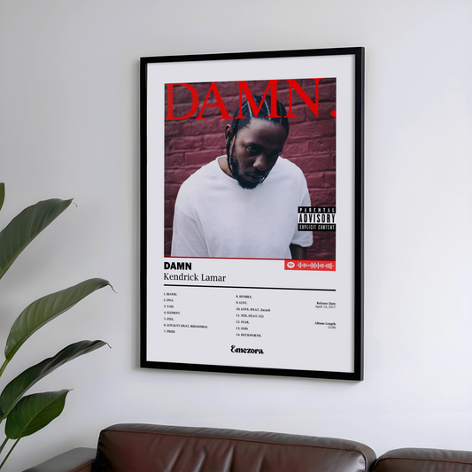 DAMN. Poster - Kendrick Lamar Album Cover Art Print